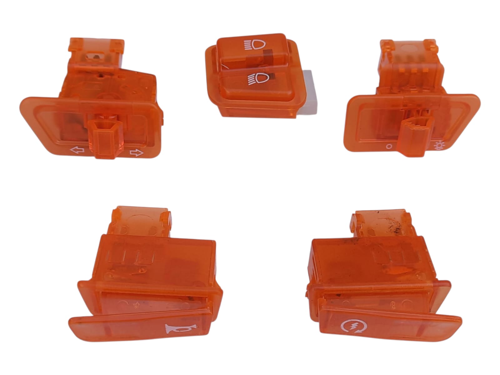 Honda Spacy 110 / Alpha 110 - Gy6 Scooter Anahtar Seti (düğme) 5'li Turuncu