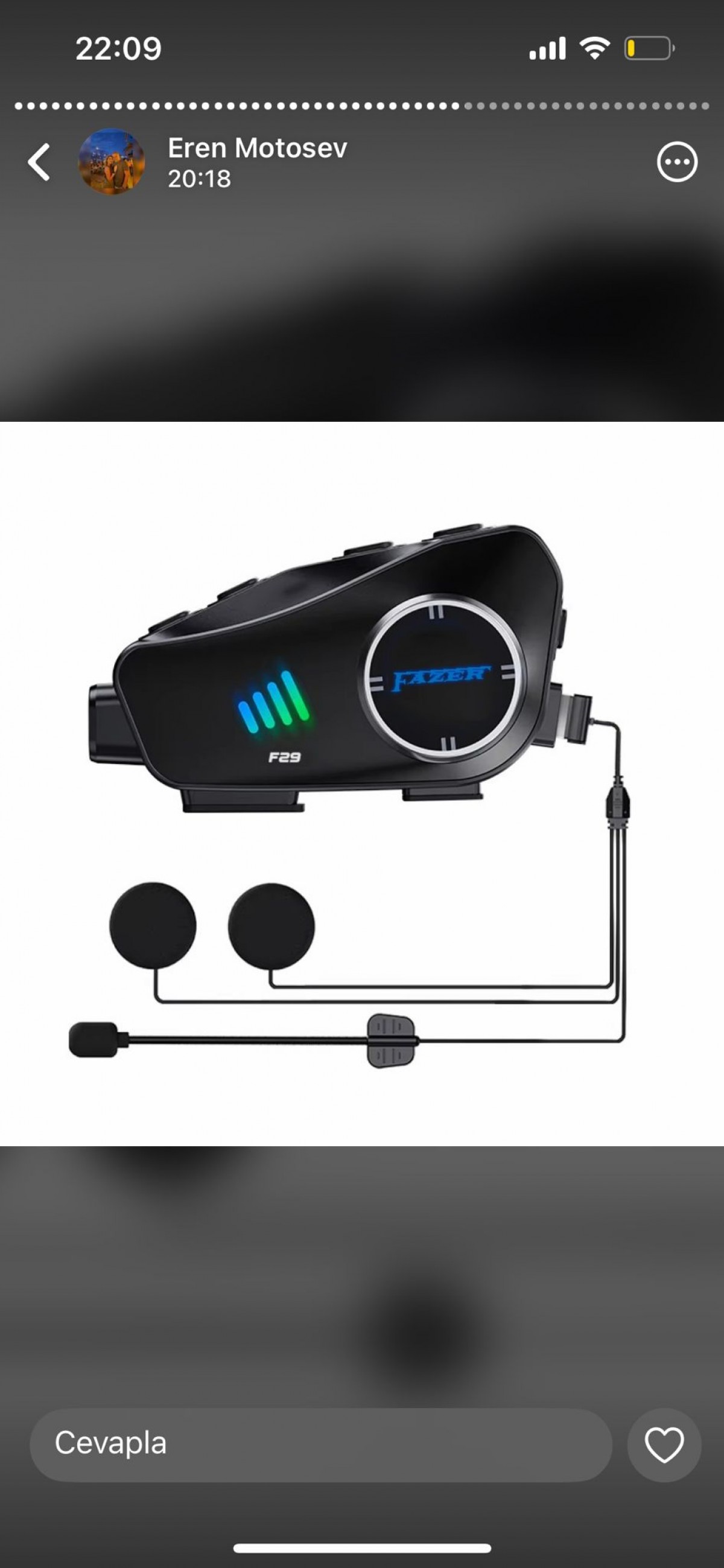 Interkom Fazer Kameralı F-29 Kask Bluetooth Kulaklık