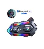 Interkom Y-20 Kask Bluetooth Kulaklık (intercom) Su Geçirmez Işıklı
