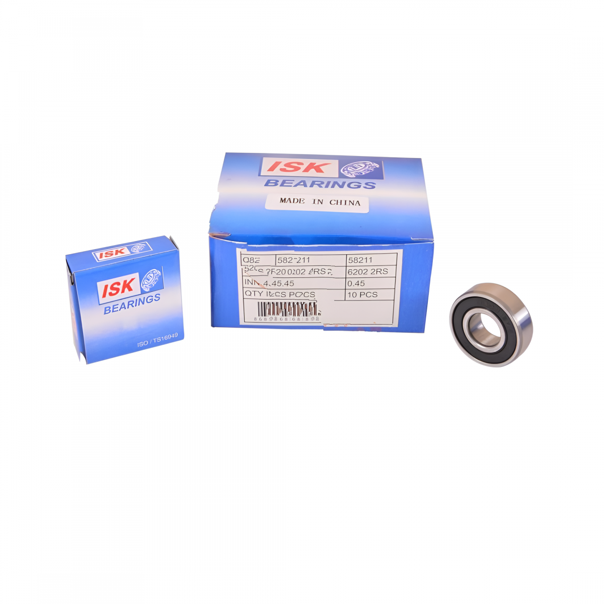 Isk Bearings 6202 Bilya Rulman Yüksek Devirli Sessiz Rulman (15x35x11 Mm)