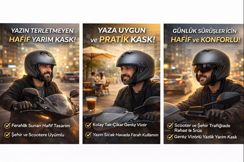 Jk 20 Kask Yarım Vizörlü Mat Gri – Yazlık Kask