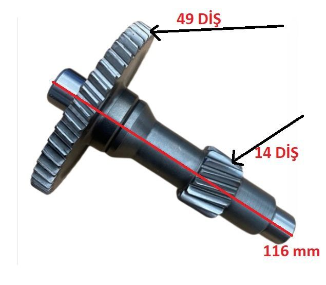 Kanuni Atv 150u (off-road) Şanzıman Ara Dişlisi (49/14)