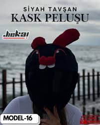 Kask Peluşu Siyah Tavşan Model-16