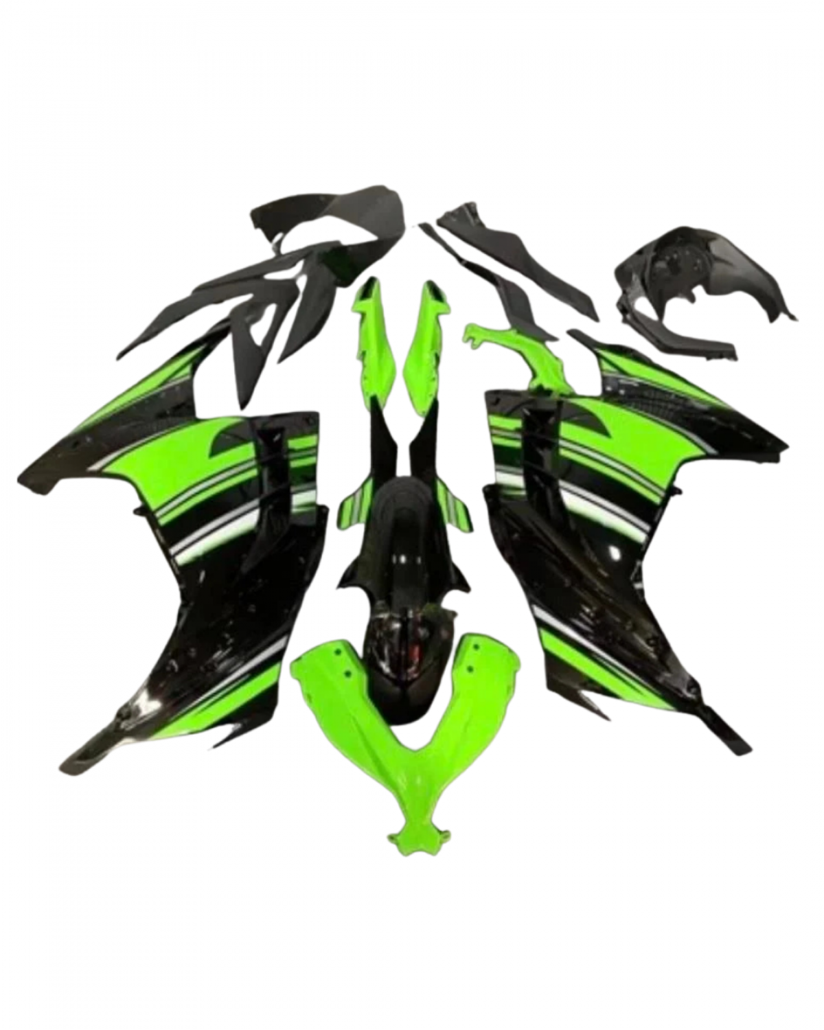 Kawasaki Ninja 300 Komple Grenaj Seti Siyah-yeşil