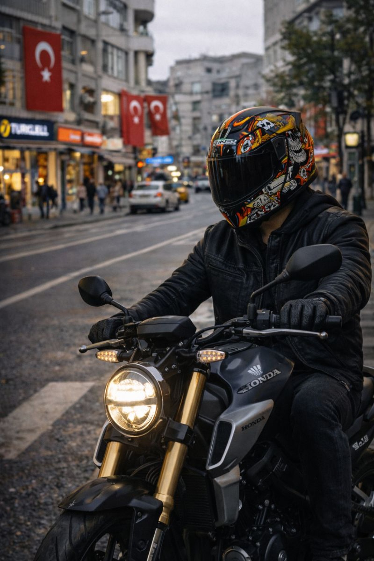 Kc Çene Açılır Vizörlü İskelet Desenli Kask – Ece Sertifikalı Kc Çene Açılır Vizörlü İskelet Desenli Kask – Ece Sertifikalı