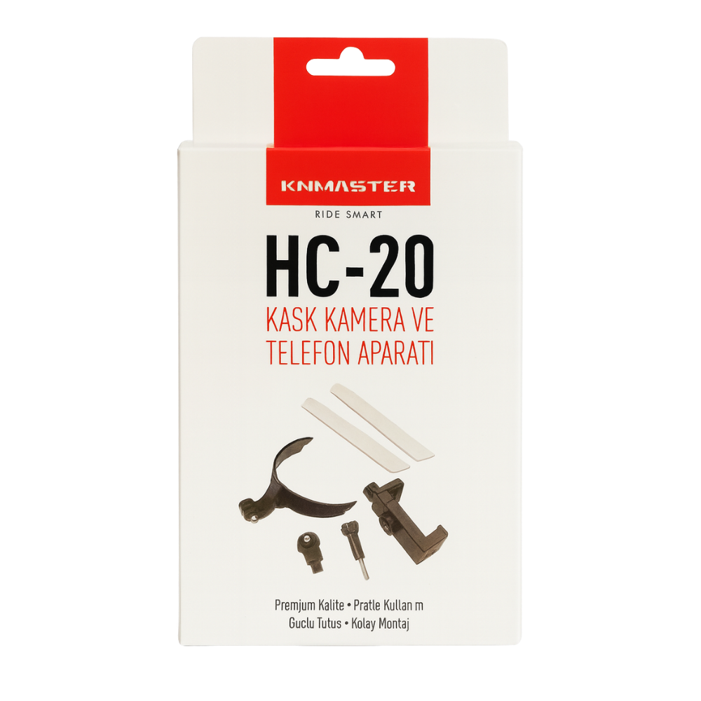 (knmaster) Hc-20 Motosiklet Kask Çene Yapıştırıcılı Telefon Ve Aksiyon Kamera Tutucu Full Set