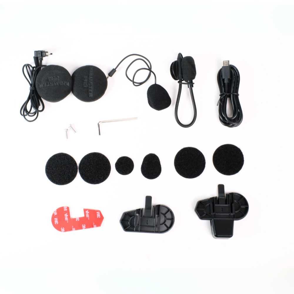 (knmaster) Kn2300pro Motosiklet Kask (interkom) Bluetooth Intercom Kulaklık Seti Siyah