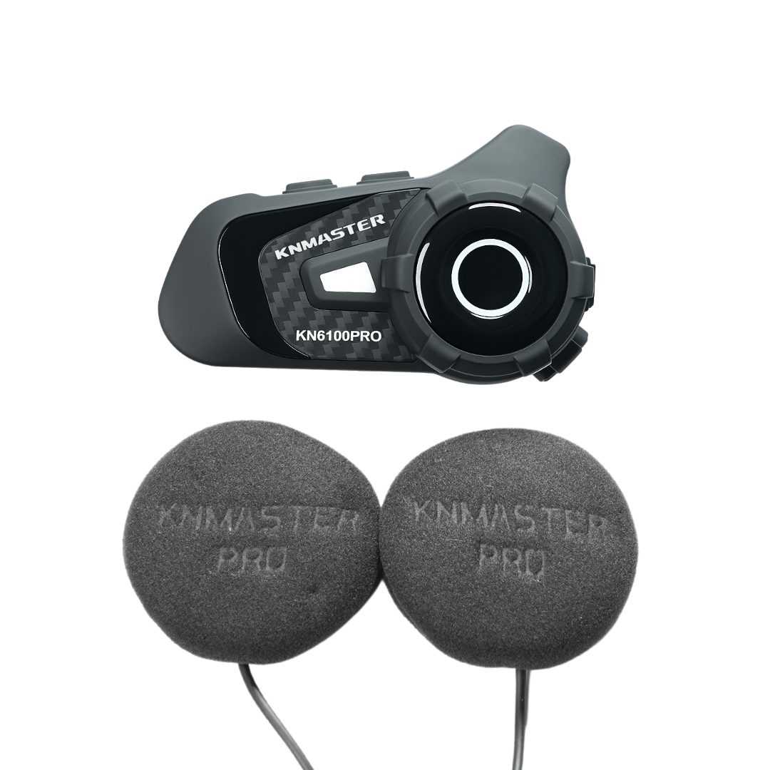 (knmaster) Kn6100 Pro Motosiklet Kask (interkom) Seti-karbon Siyah