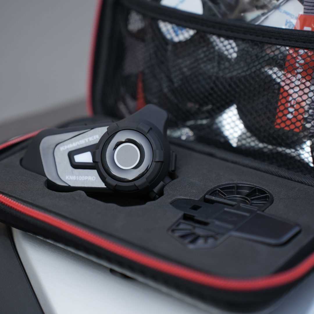 (knmaster) Kn6100 Pro Motosiklet Kask (interkom) Seti-karbon Siyah