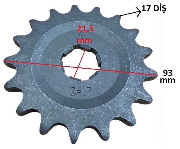 Loncın Atv Lx 200 Ön Dişli (17t) (oval)