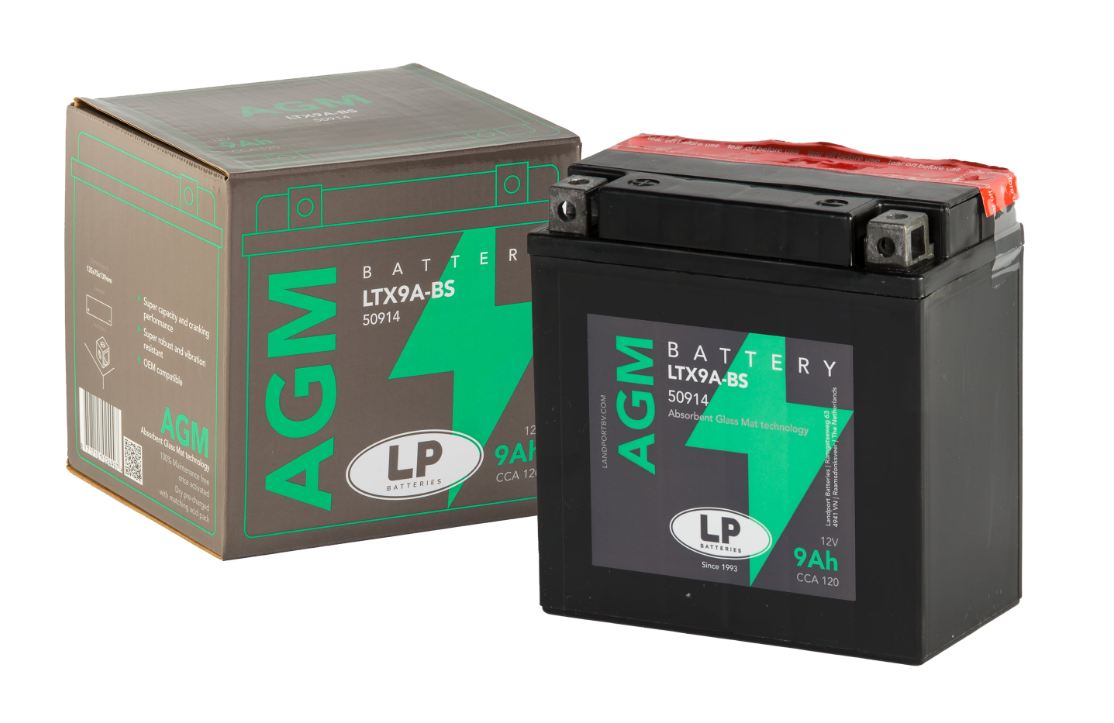 Lp Landport Agm Akü (mb Ltx9a-bs) / 9a / L:135 / W:75 / H:139 / Cca:120