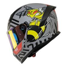 M-910 Mat Grayy Full Face Kask – Fiber Kabuk, Güneş Vizörlü, Dot-ce
