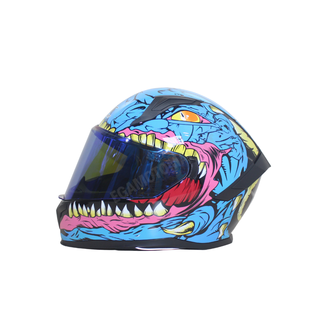 M-910 Kraken Full Face Kask – Fiber Kabuk, Güneş Vizörlü, Dot-ce