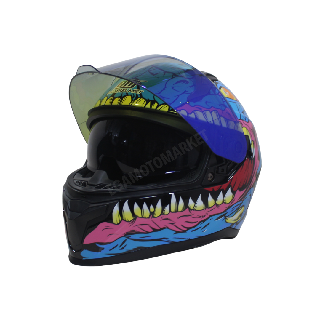 M-910 Kraken Full Face Kask – Fiber Kabuk, Güneş Vizörlü, Dot-ce
