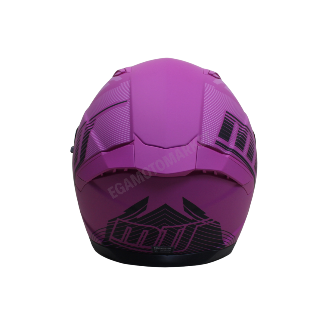M-910 Lady Fuchsia Full Face Kadın Kask – Güneş Vizörlü, Dot-ce