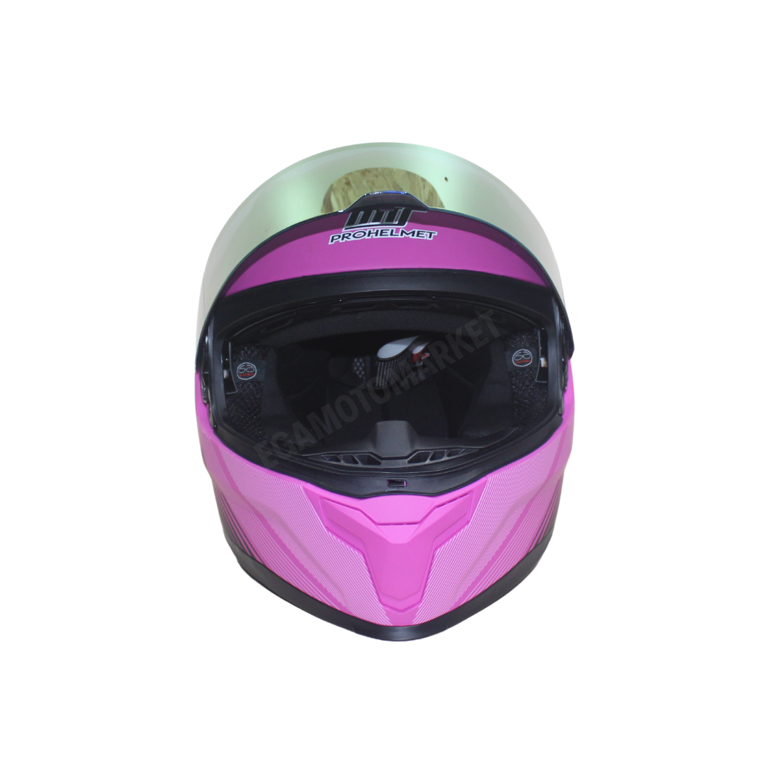 M-910 Lady Fuchsia Full Face Kadın Kask – Güneş Vizörlü, Dot-ce