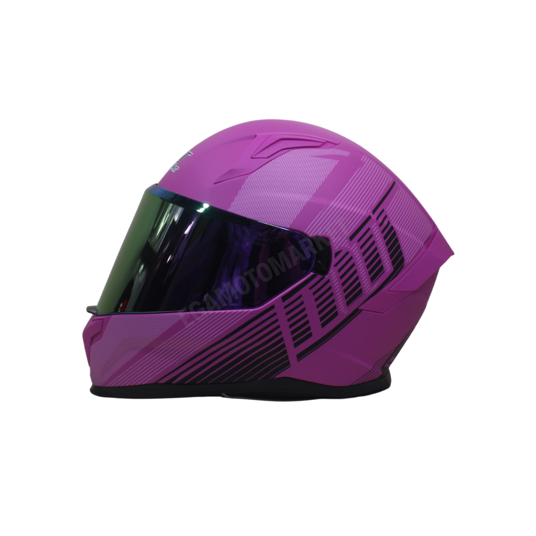 M-910 Lady Fuchsia Full Face Kadın Kask – Güneş Vizörlü, Dot-ce