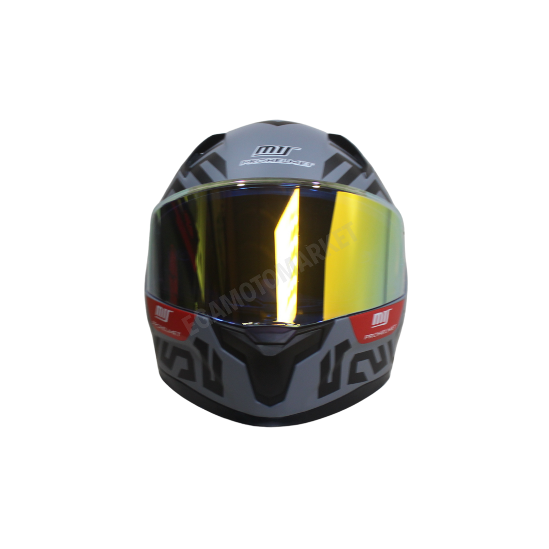 Mts M-910 Mat Grayy Full Face Kask – Fiber Kabuk, Güneş Vizörlü, Dot-ce