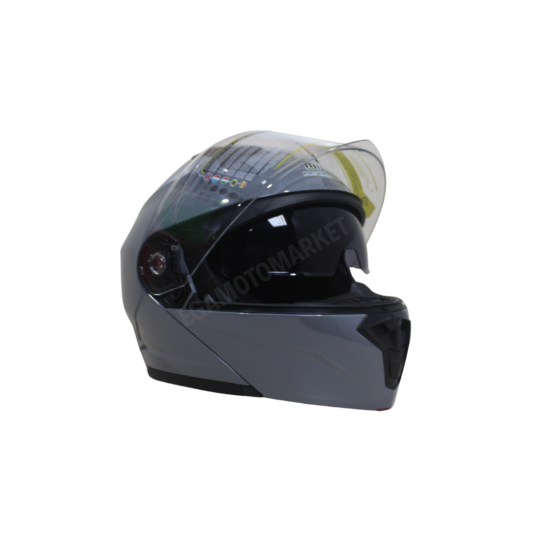 Mts Helmet M-66 Grey Çene Açılır Kask – Gri, Güneş Vizörlü, Ce