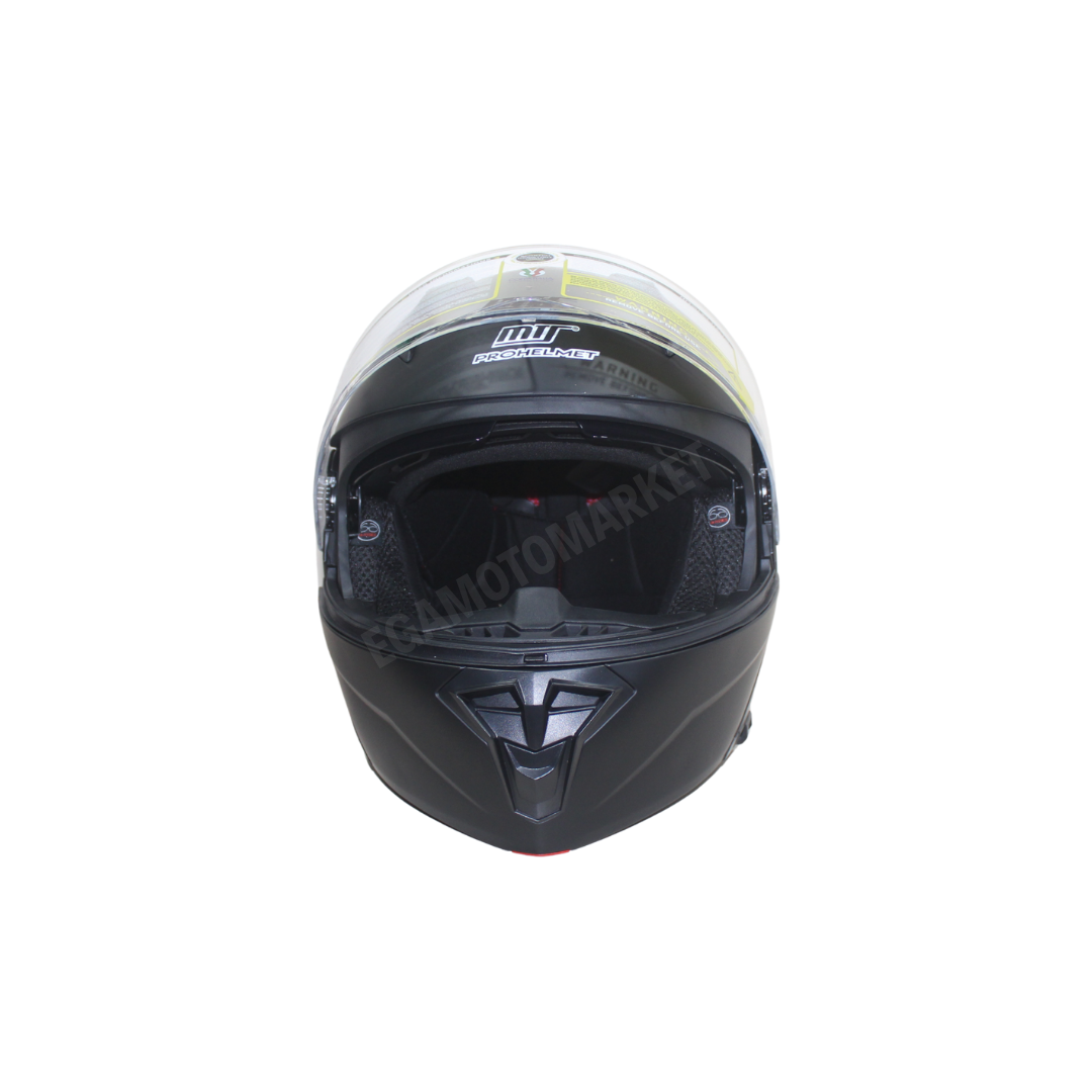Mts Helmet M-966 Mat Black Çene Açılır Kask – Güneş Vizörlü, Ce