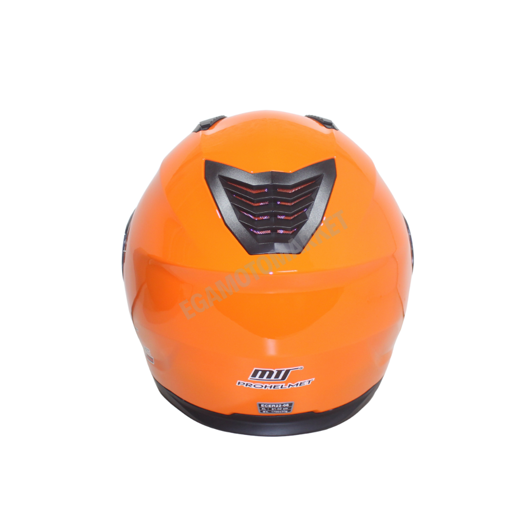 Mt Helmet M-966 Orange Çene Açılır Kask – Güneş Vizörlü, Ce