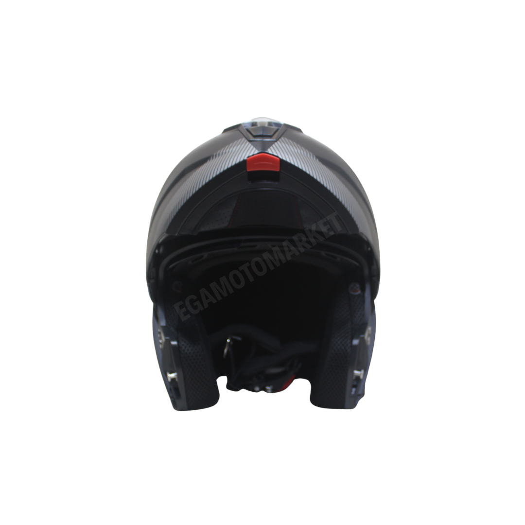 Mts Helmet M-966 V2 Wx20 Grey Çene Açılır Kask – Güneş Vizörlü, Ce