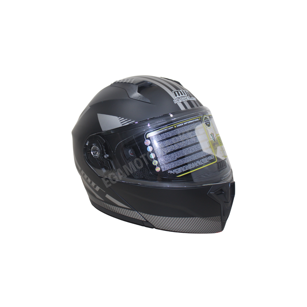 Mts Helmet M-966 V2 Wx20 Grey Çene Açılır Kask – Güneş Vizörlü, Ce