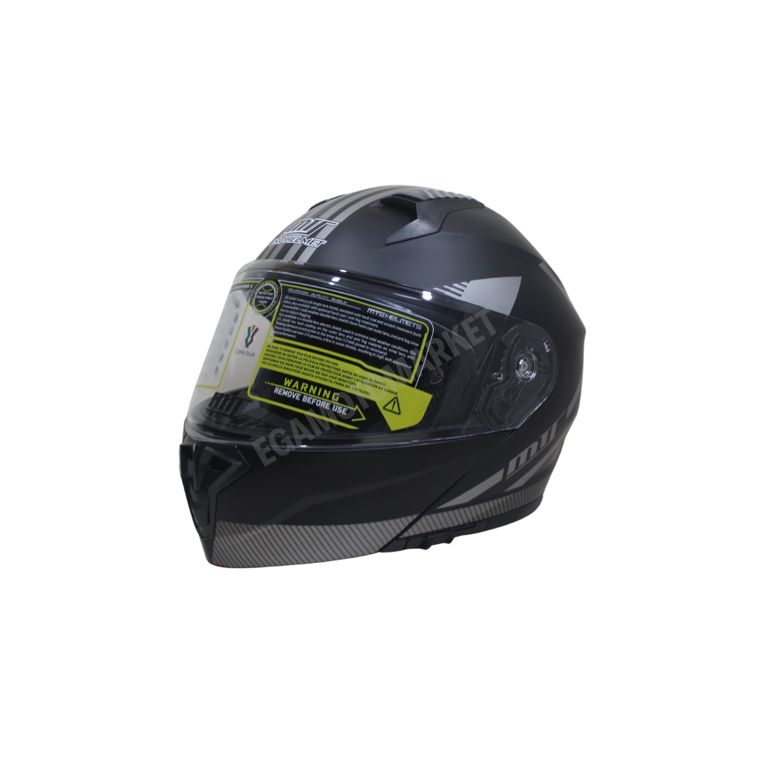 Mts Helmet M-966 V2 Wx20 Grey Çene Açılır Kask – Güneş Vizörlü, Ce