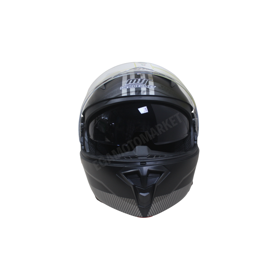 Mts Helmet M-966 V2 Wx20 Grey Çene Açılır Kask – Güneş Vizörlü, Ce