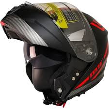 Mt Helmet M-966 Wx20 Red Çene Açılır Kask – Güneş Vizörlü, Ce