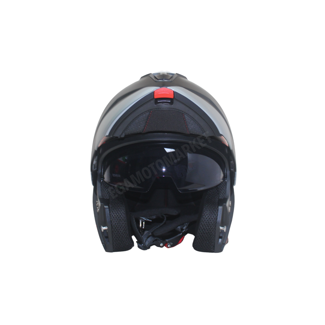 Mt Helmet M-966 Wx89 Çene Açılır Kask Matt Black – Güneş Vizörlü, Ce