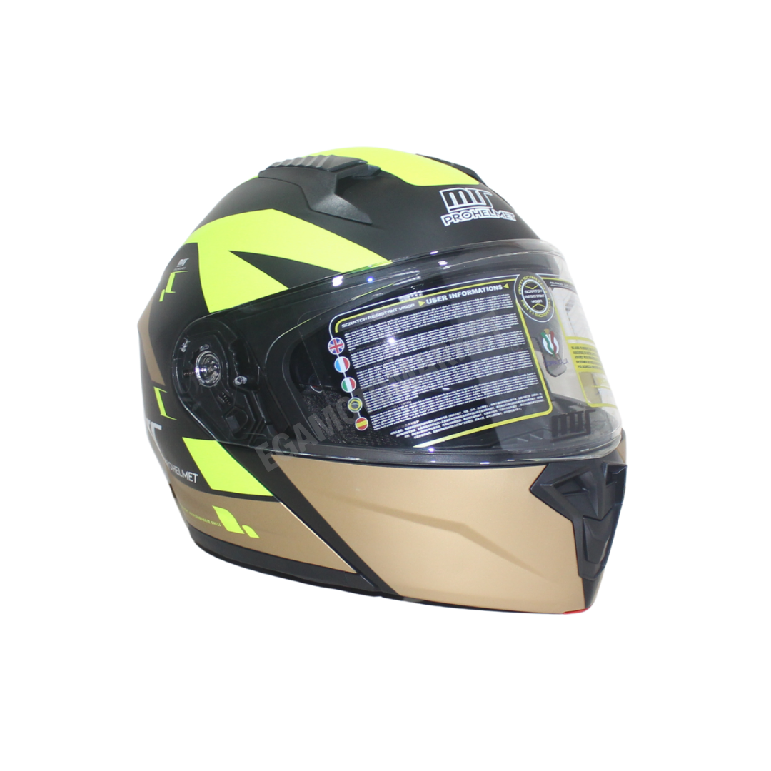 Mt Helmet M-966 Wx92 Çene Açılır Kask – Güneş Vizörlü, Ce, Abs