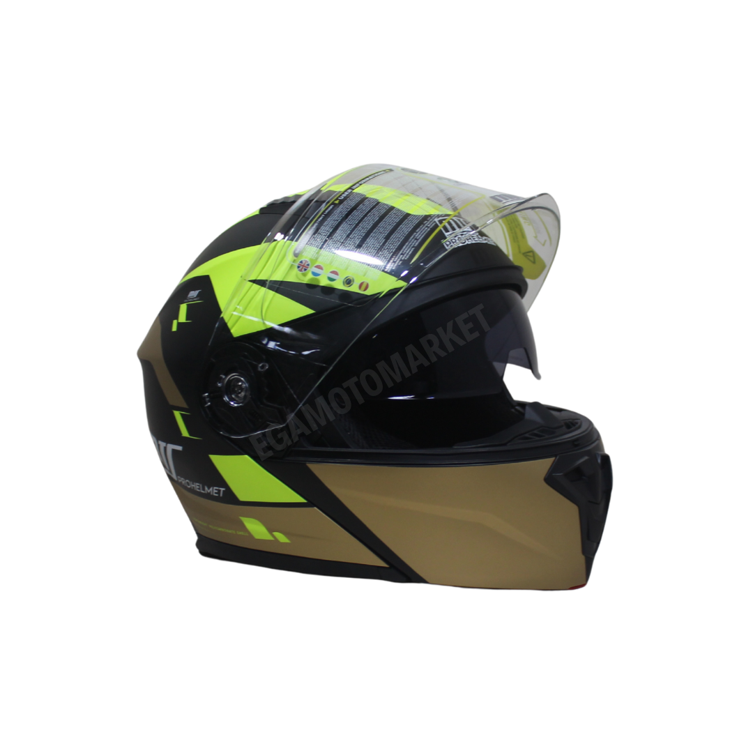 Mt Helmet M-966 Wx92 Çene Açılır Kask – Güneş Vizörlü, Ce, Abs