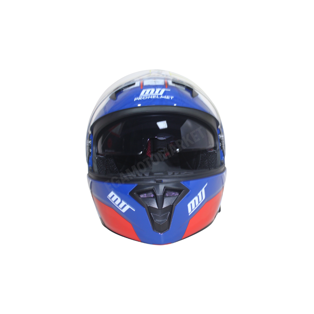 Mts Prohelmet M-966-sy76 Çene Açılır Kask – Mavi, Güneş Vizörlü, Ce