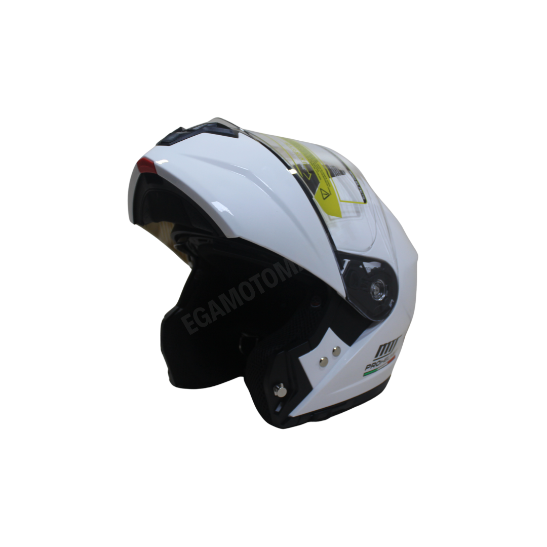 Mts Helmet M-966 White Çene Açılır Kask – Güneş Vizörlü, Ce