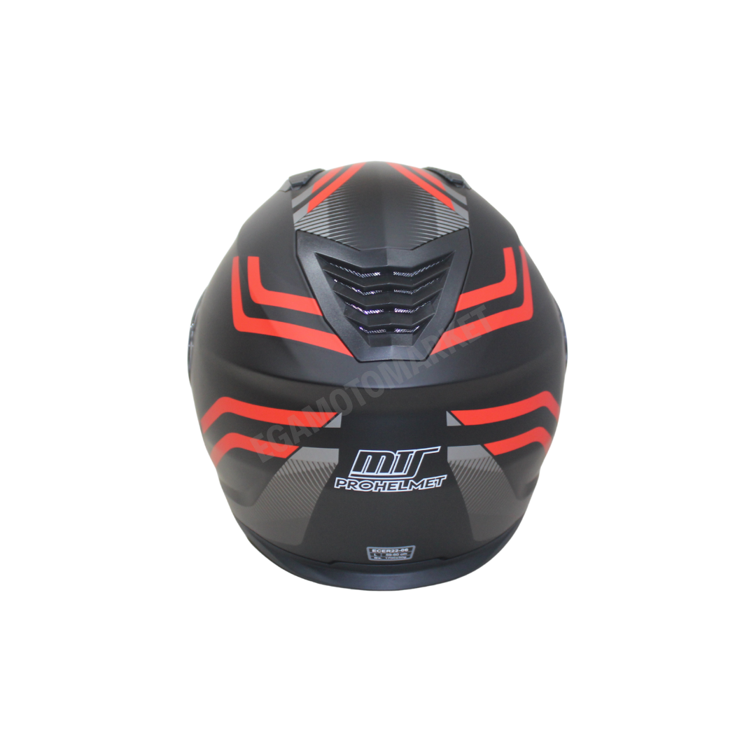 Mts Helmet M-966 Wx20 Red Çene Açılır Kask – Siyah Kırmızı Güneş Vizörlü, Ce