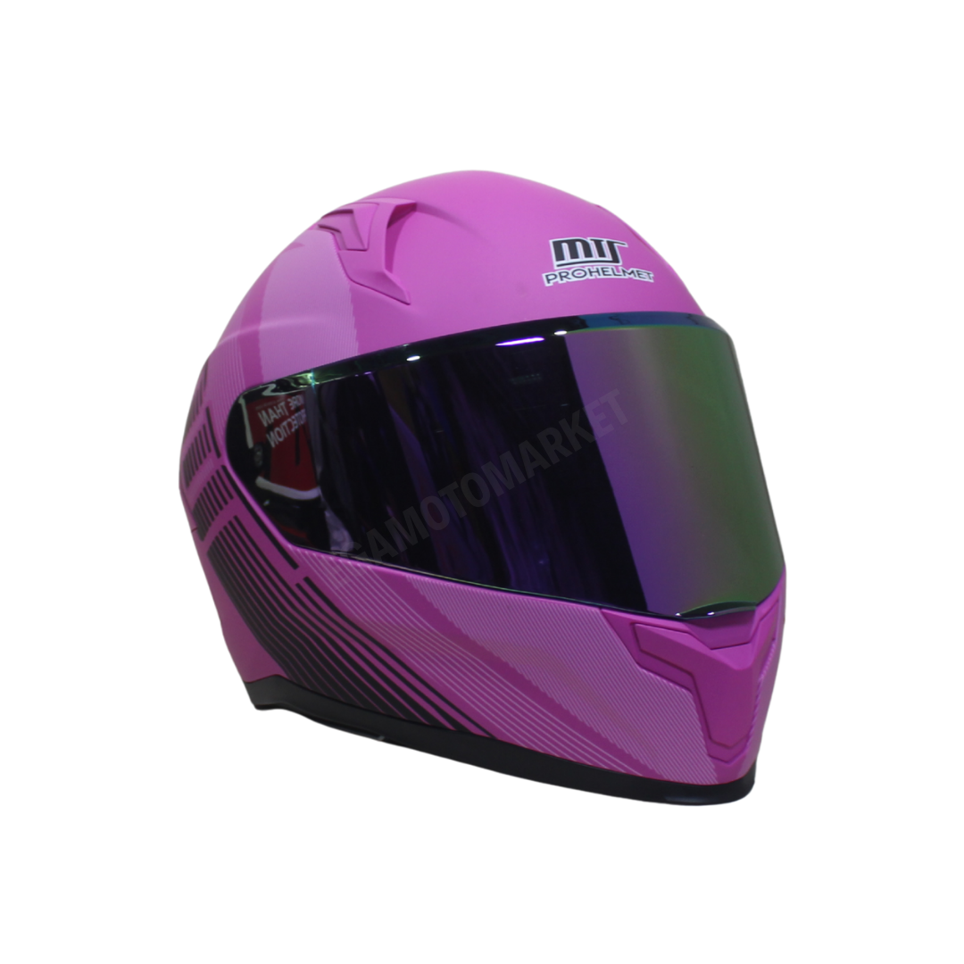Mts M-910 Lady Fuchsia Full Face Kadın Kask – Güneş Vizörlü, Dot-ce