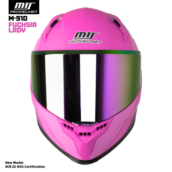 Mts M-910 Lady Fuchsia Full Face Kadın Kask – Güneş Vizörlü, Dot-ce