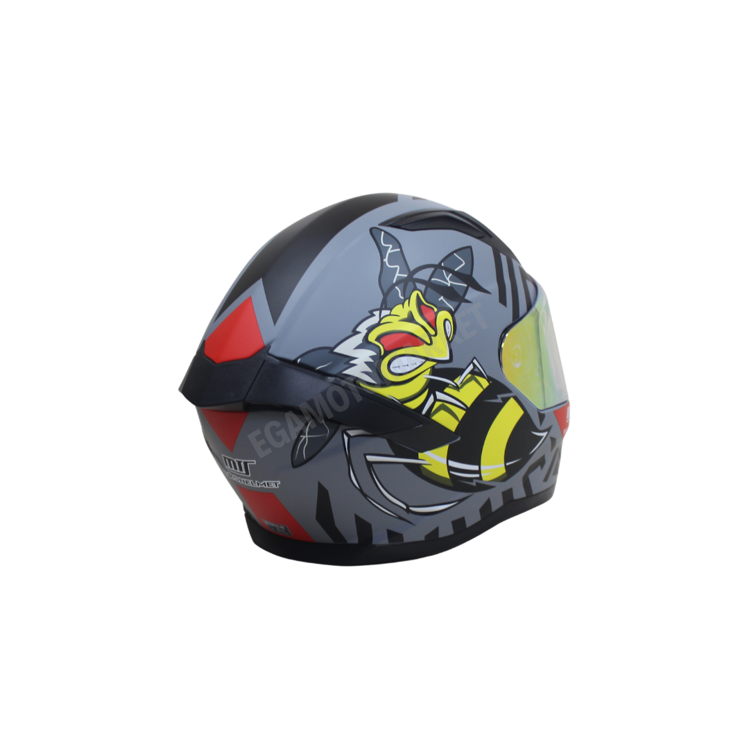 Mts M-910 Mat Grayy Full Face Kask – Fiber Kabuk, Güneş Vizörlü, Dot-ce