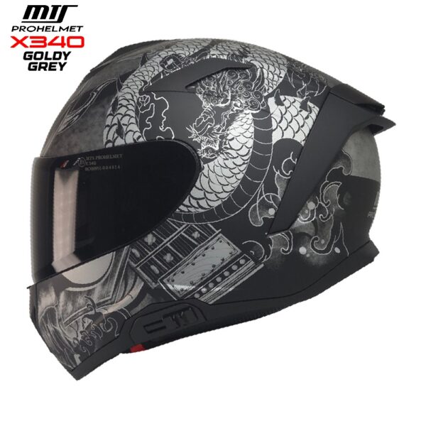 Mts X340 (gold Grey) Thunder Motosiklet Kaskı Spoiler Mod Güneş Vizörlü Full Face Kask