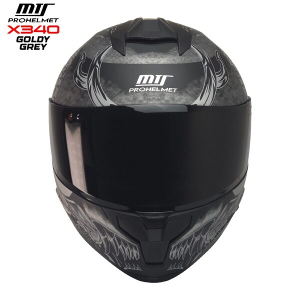 Mts X340 (gold Grey) Thunder Motosiklet Kaskı Spoiler Mod Güneş Vizörlü Full Face Kask