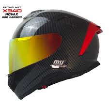 Mts X340 (red Carbon) Thunder Motosiklet Kaskı Spoiler (kırmızı Camlı+güneş Vizörlü) Full Face Kask