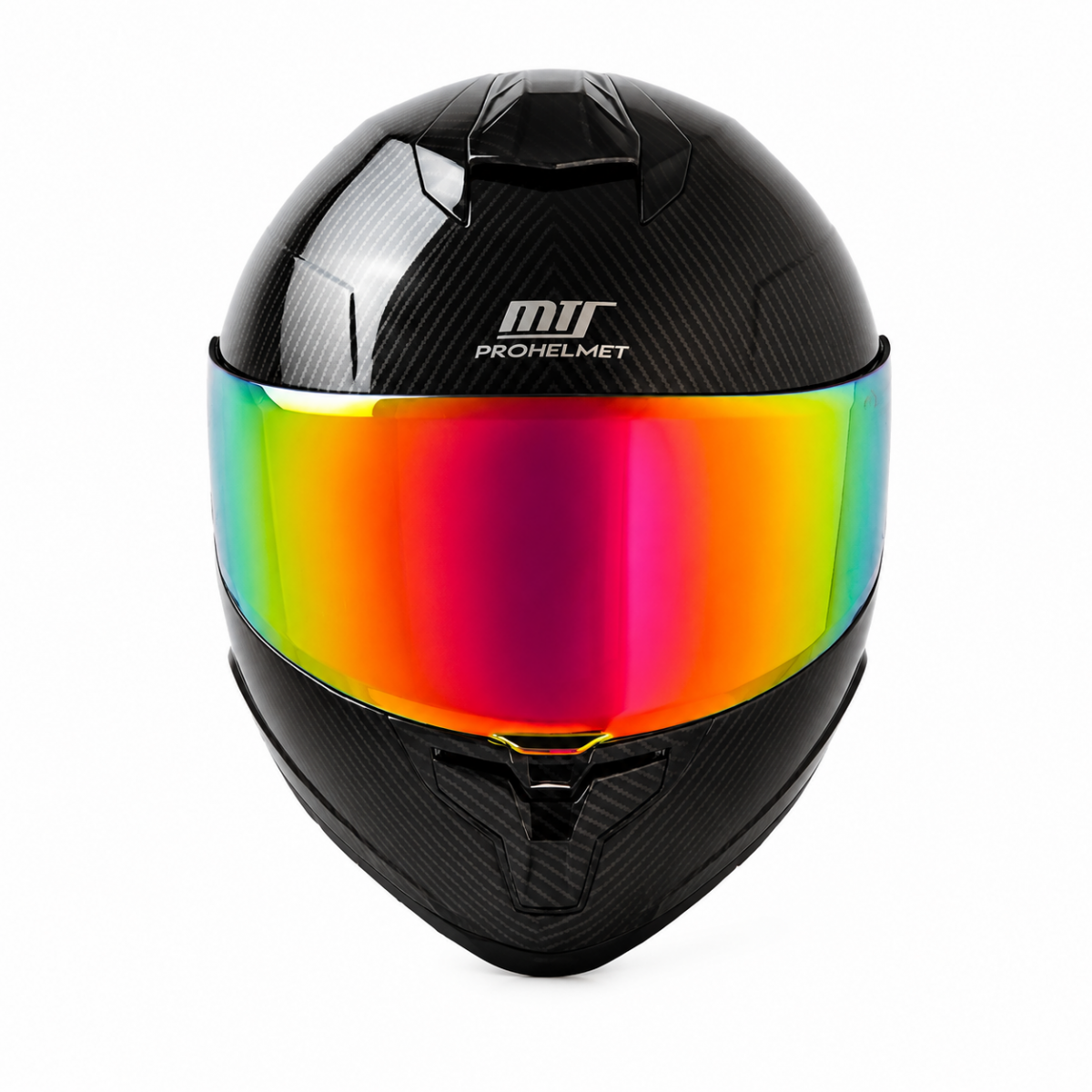 Mts X340 (red Carbon) Thunder Motosiklet Kaskı Spoiler (kırmızı Camlı+güneş Vizörlü) Full Face Kask