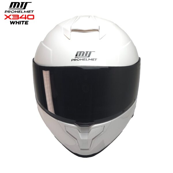 Mts X340 (white) Thunder Motosiklet Kaskı Spoiler Mod Güneş Vizörlü Full Face Kask Beyaz