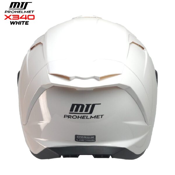Mts X340 (white) Thunder Motosiklet Kaskı Spoiler Mod Güneş Vizörlü Full Face Kask Beyaz