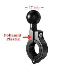 Nukro 17 Mm Toplu Alüminyum Gidon Bağlantı Aparatı Telefon Tutucu