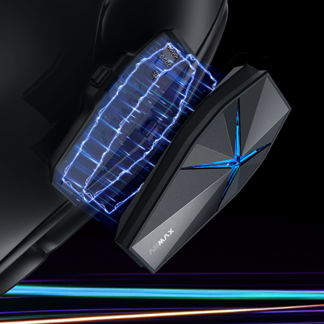 (nukrotech) Asmax F1 Pro – Mesh Ve Sesli Komut İnterkom (stellar Grey)