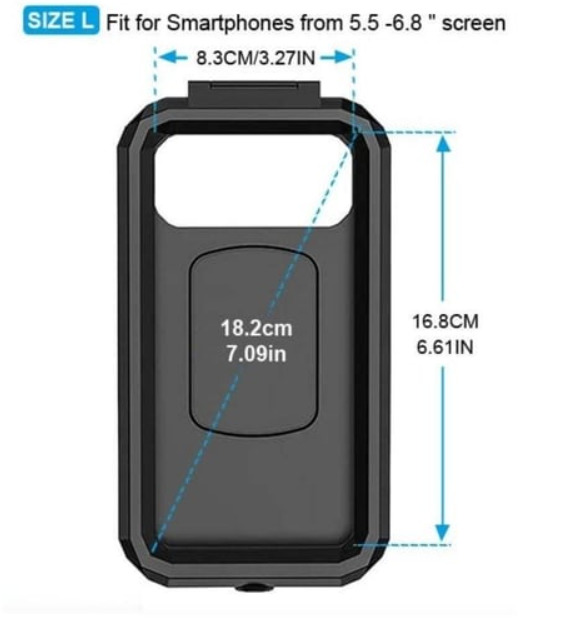 Nukrotech M18 -54 Gidon Bağlantılı Su Geçirmez Telefon Tutucu Nukrotech M18 -54 Gidon Bağlantılı Su Geçirmez Telefon Tutucu