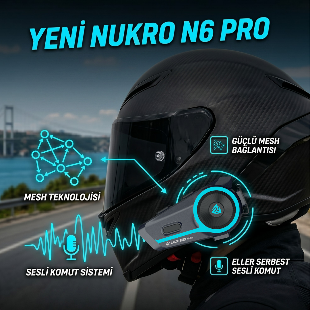 (nukrotech) N6 Pro – Mesh Ve Sesli Komut İnterkom (nukrotech) N6 Pro – Mesh Ve Sesli Komut İnterkom