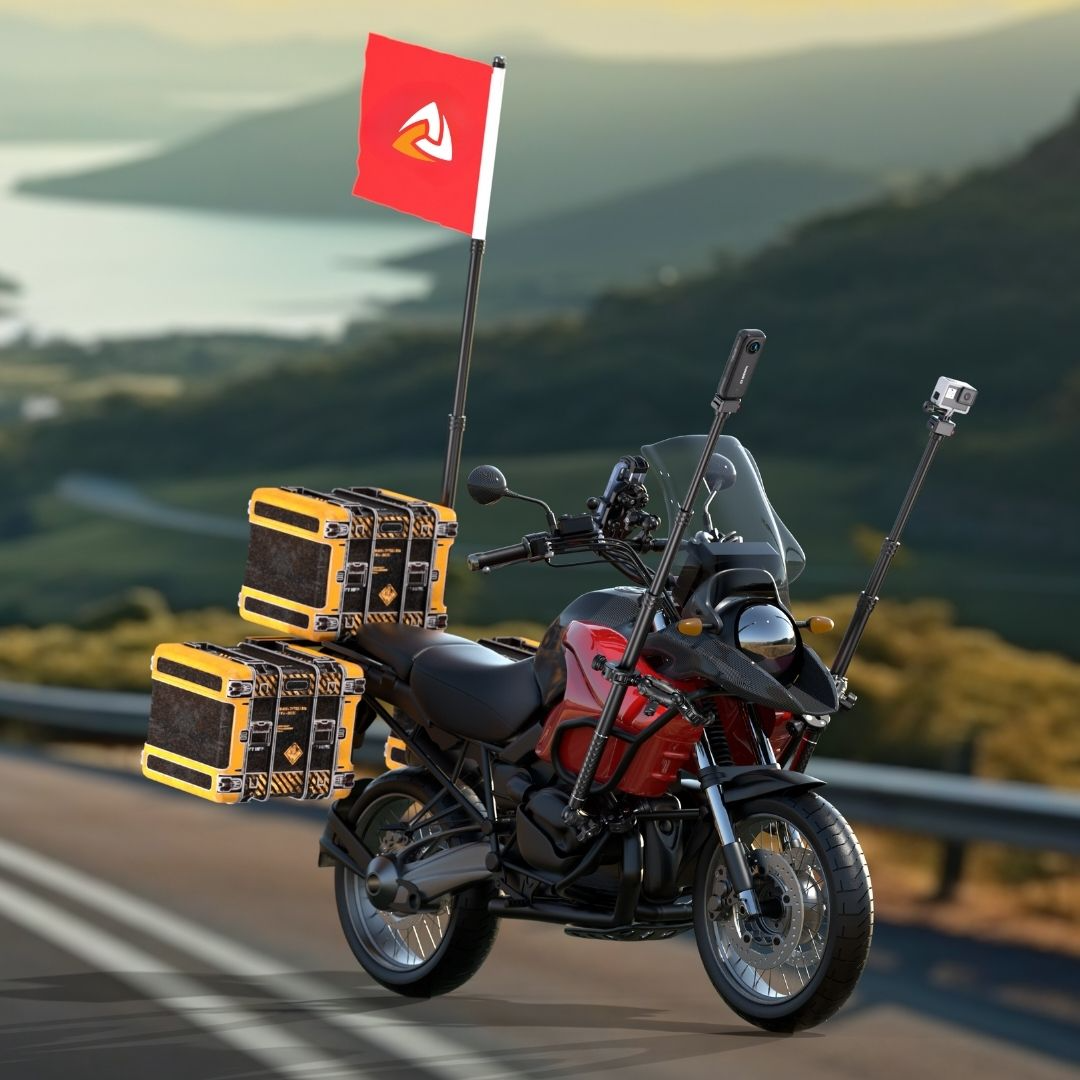 Nukrotech (qg-2) Motosiklet 360 Aksiyon Kamera Çubuğu